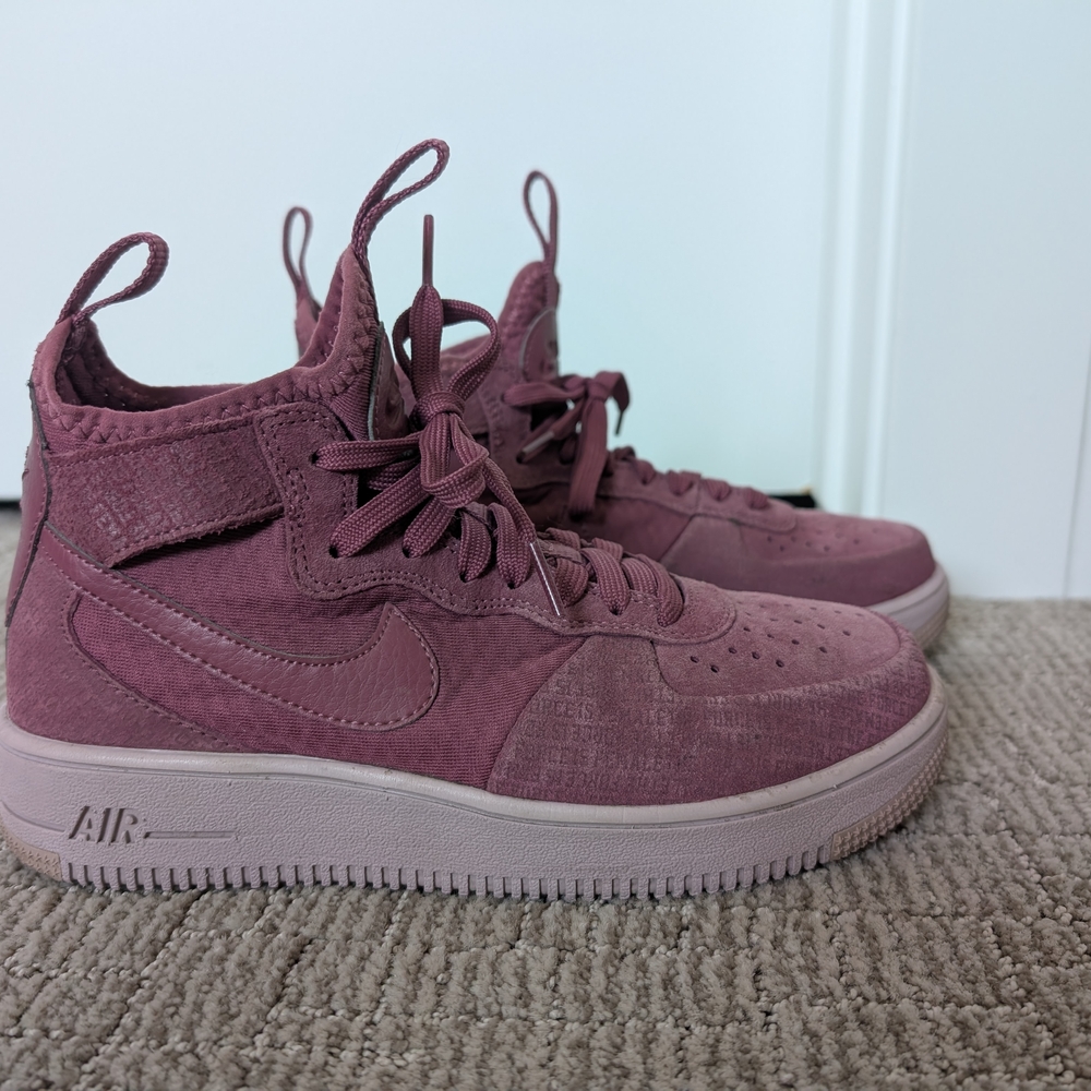 Nike Pink Air Force 1 High-Top Sneakers